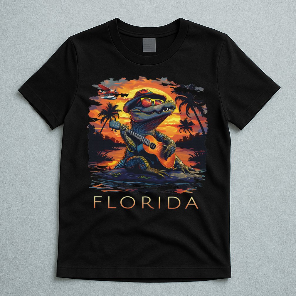 Florida Vacation Cute Alligator T-Shirt