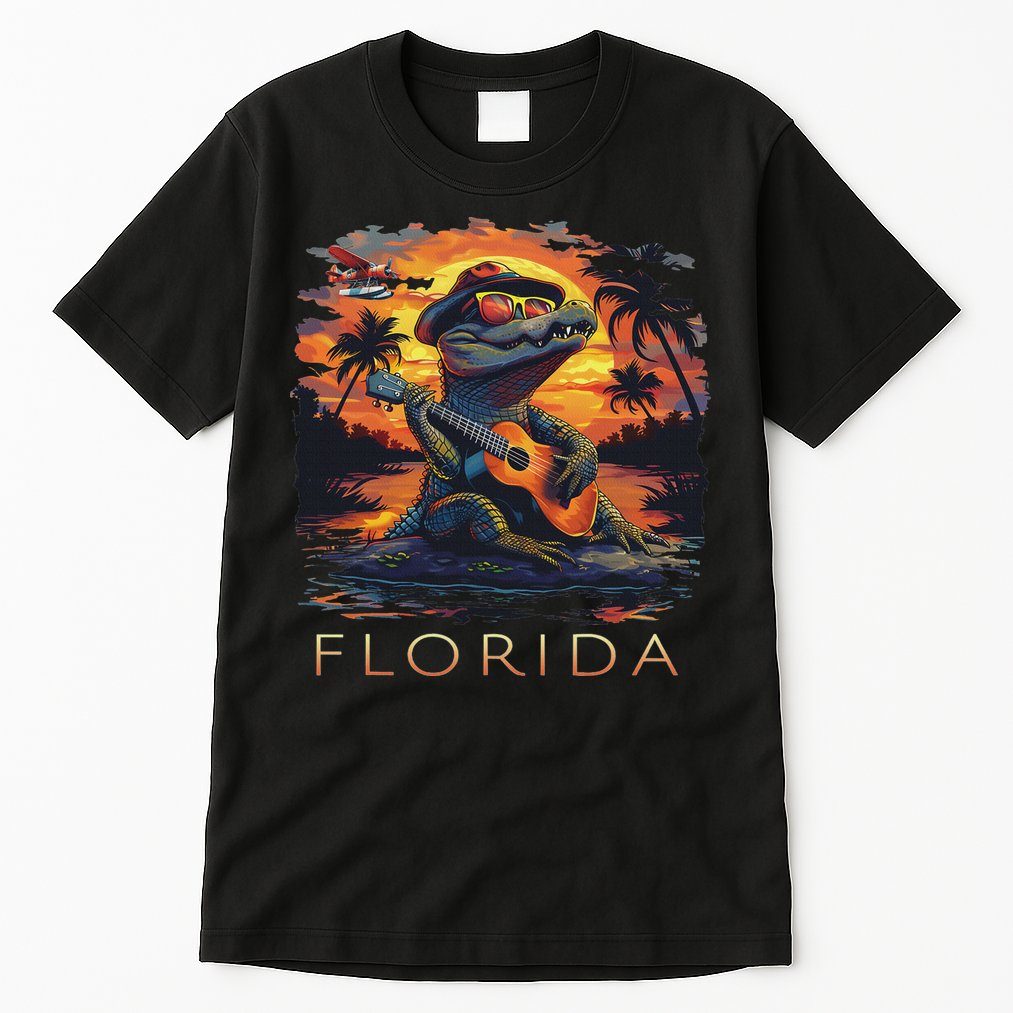 Florida Vacation Cute Alligator Tall T-Shirt