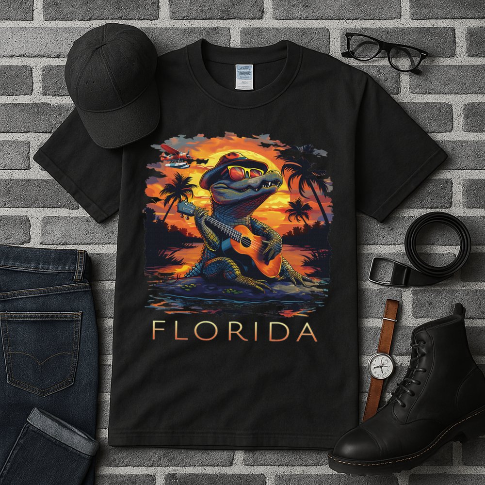 Florida Vacation Cute Alligator Tall T-Shirt