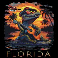 Florida Vacation Cute Alligator Tall T-Shirt