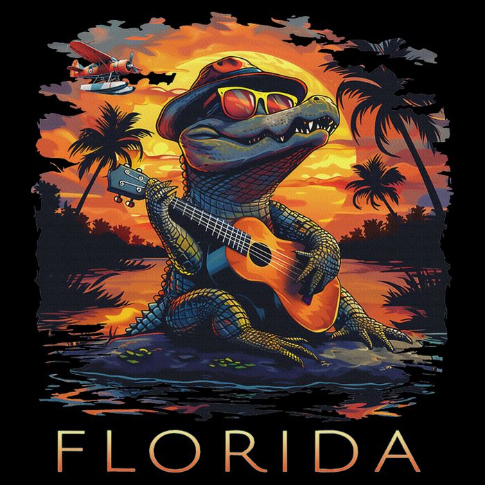 Florida Vacation Cute Alligator Tall T-Shirt