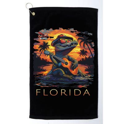Florida Vacation Cute Alligator Golf Towel