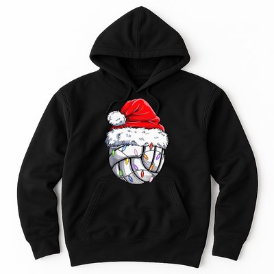 Funny Volleyball Christmas Santa Hat Gift Hoodie