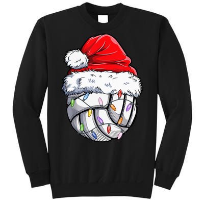 Funny Volleyball Christmas Santa Hat Gift Sweatshirt