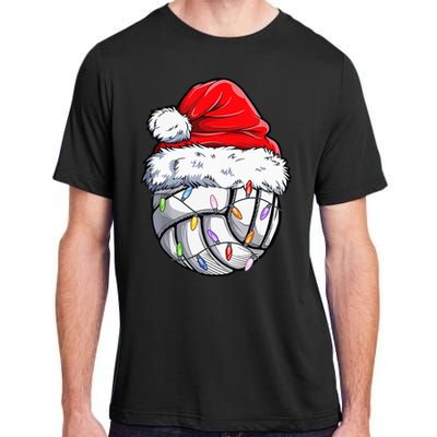 Funny Volleyball Christmas Santa Hat Gift Adult ChromaSoft Performance T-Shirt