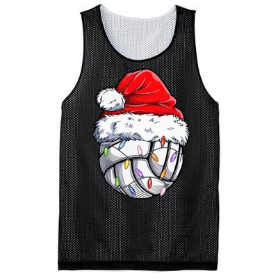 Funny Volleyball Christmas Santa Hat Gift Mesh Reversible Basketball Jersey Tank