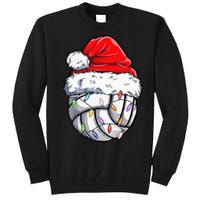 Funny Volleyball Christmas Santa Hat Gift Tall Sweatshirt