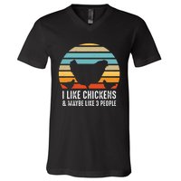 Funny Vintage Chicken Country Farm Women Girl Men V-Neck T-Shirt