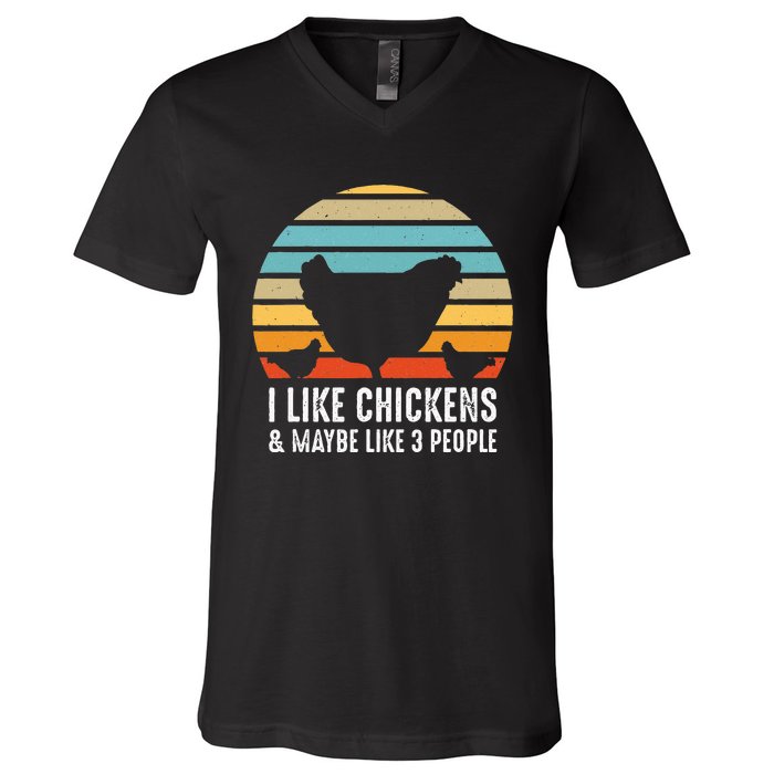 Funny Vintage Chicken Country Farm Women Girl Men V-Neck T-Shirt