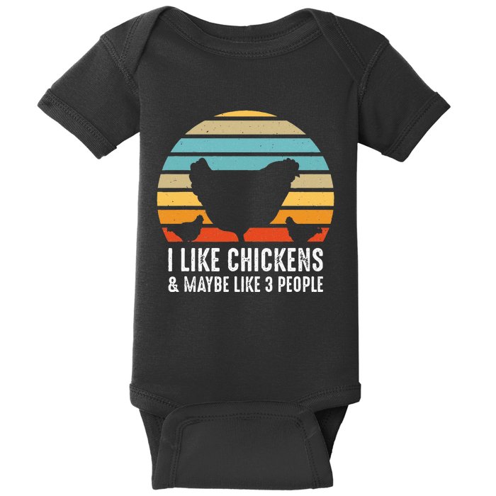 Funny Vintage Chicken Country Farm Women Girl Men Baby Bodysuit