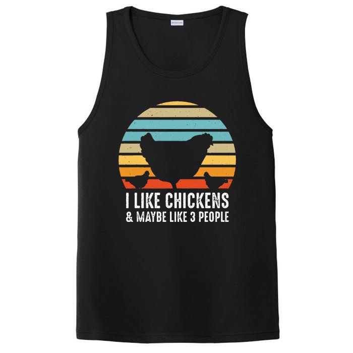 Funny Vintage Chicken Country Farm Women Girl Men PosiCharge Competitor Tank