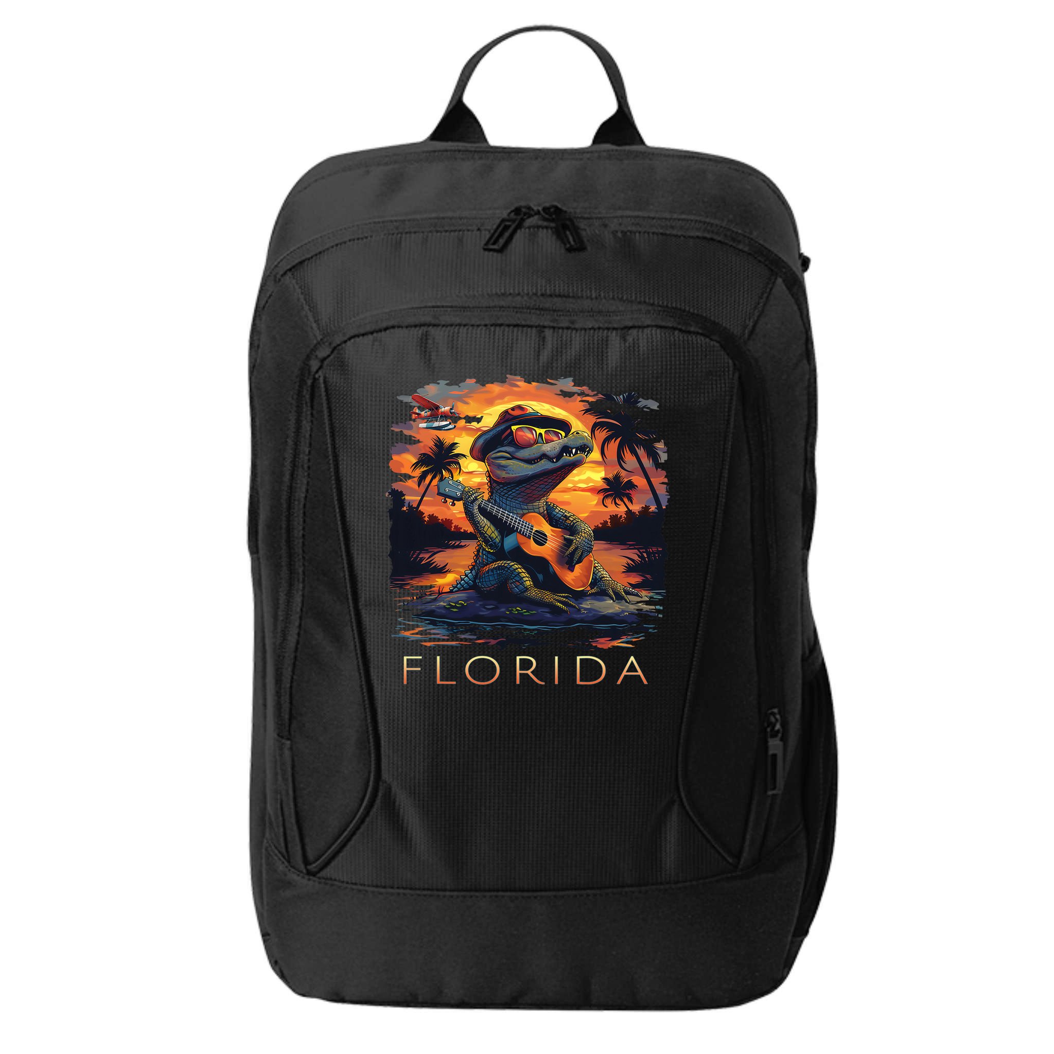 Florida Vacation Cute Alligator City Backpack