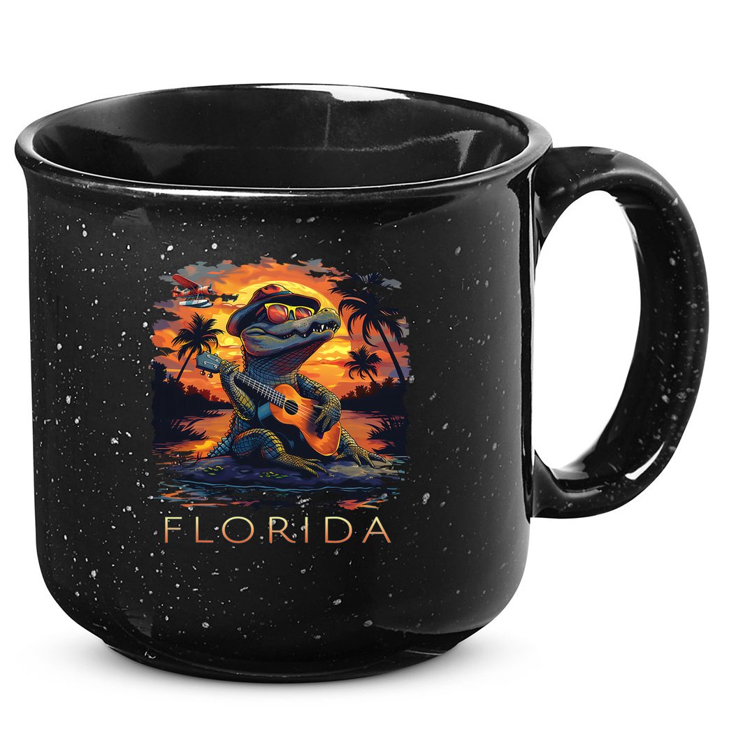 Florida Vacation Cute Alligator 15oz Campfire Ceramic Mug