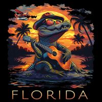 Florida Vacation Cute Alligator Toddler Hoodie