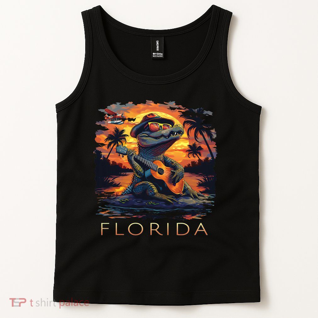 Florida Vacation Cute Alligator Tank Top