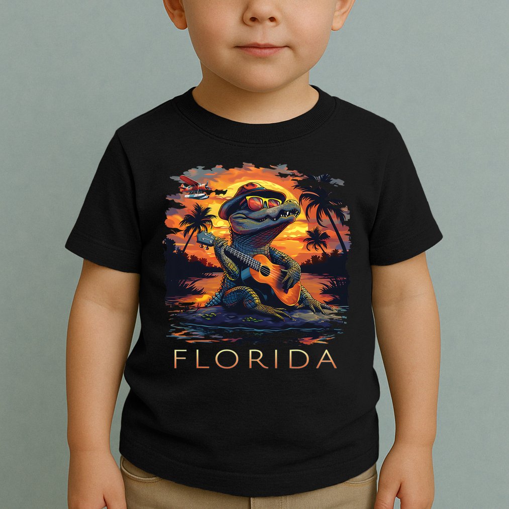 Florida Vacation Cute Alligator Toddler T-Shirt