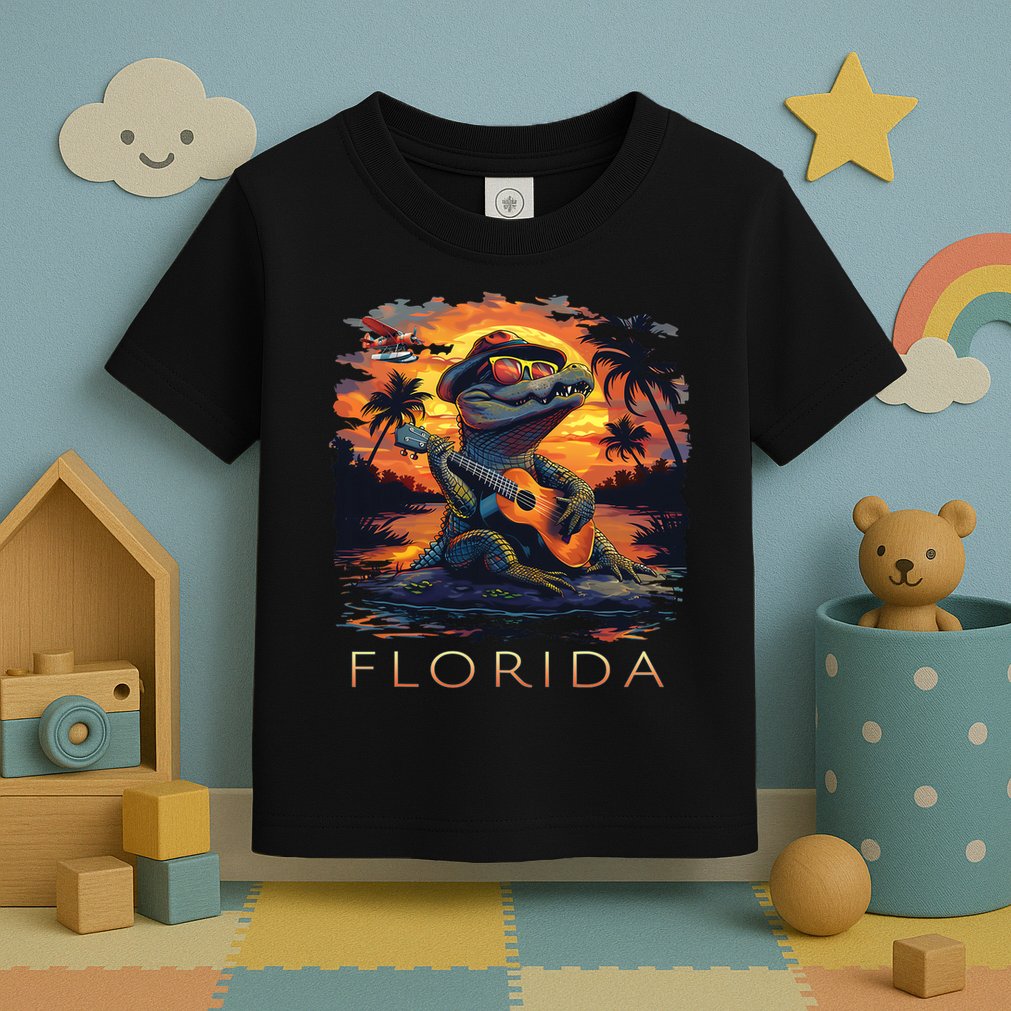 Florida Vacation Cute Alligator Toddler T-Shirt