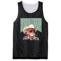 Funny Vintage Cowboy Western Daddy Donald Trump President Mesh Reversible Basketball Jersey Tank