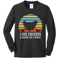 Funny Vintage Chicken Country Farm Women Girl Men Kids Long Sleeve Shirt