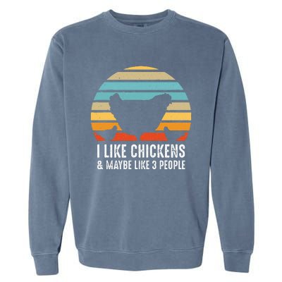 Funny Vintage Chicken Country Farm Women Girl Men Garment-Dyed Sweatshirt