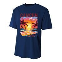 Family Vacation Cancun Mexico 2024 Summer Trip Matching Performance Sprint T-Shirt