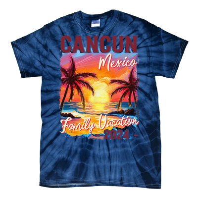 Family Vacation Cancun Mexico 2024 Summer Trip Matching Tie-Dye T-Shirt