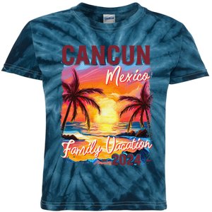 Family Vacation Cancun Mexico 2024 Summer Trip Matching Kids Tie-Dye T-Shirt