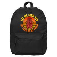 Funny Vintage Cicada Let Me Sing You The Song Of My People 16 in Basic Backpack