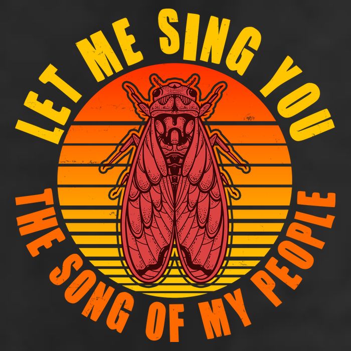 Funny Vintage Cicada Let Me Sing You The Song Of My People Trucker Hat