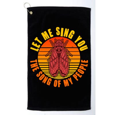 Funny Vintage Cicada Let Me Sing You The Song Of My People Golf Towel