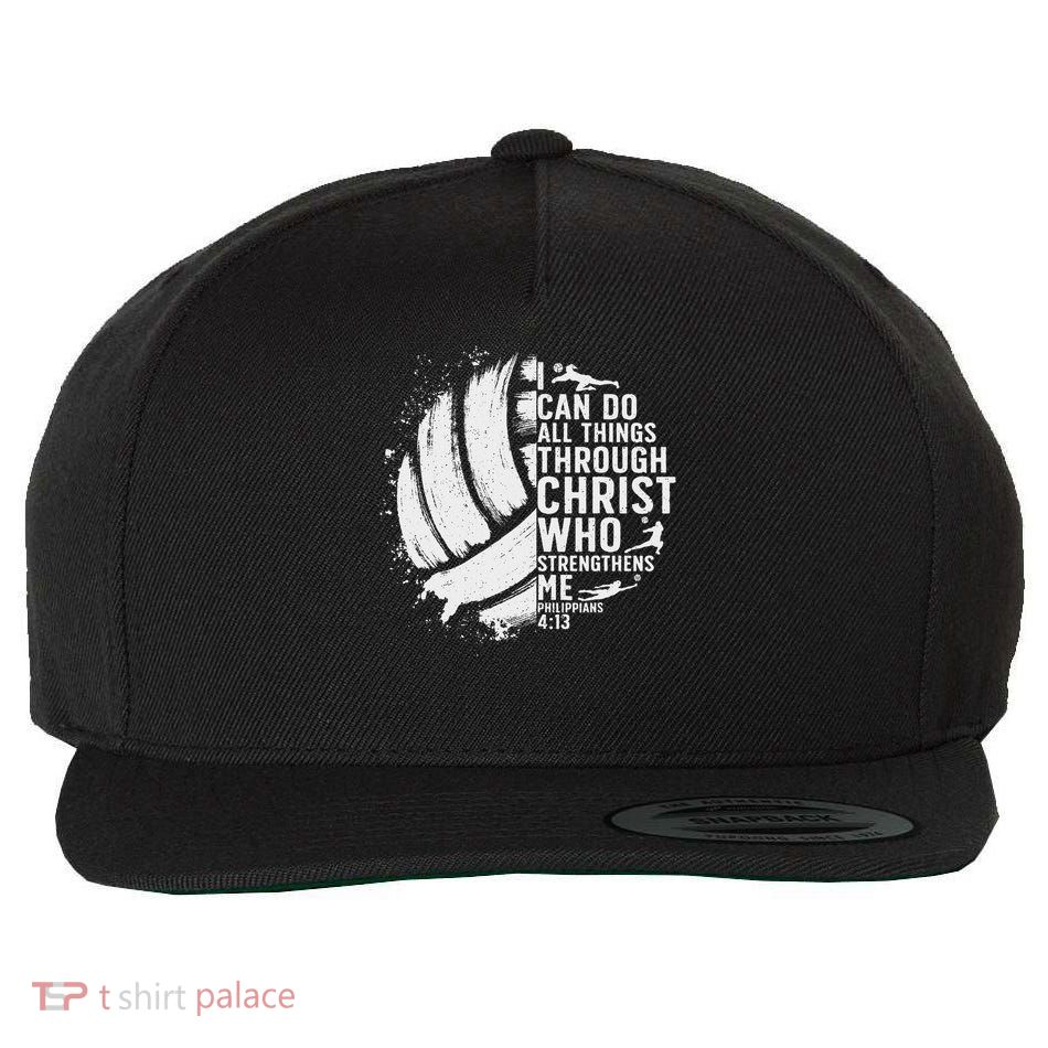 Funny Volleyball Christian Design For Men Women Boys Girls Wool Snapback Cap