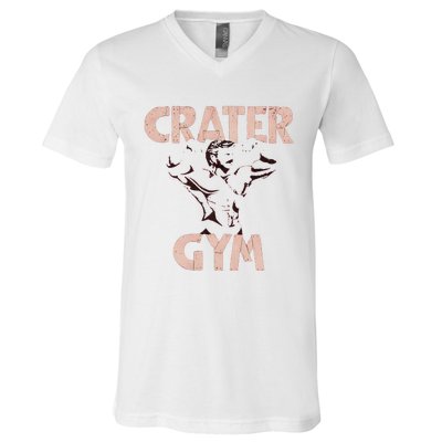 Funny Vintage Crater Gym V-Neck T-Shirt