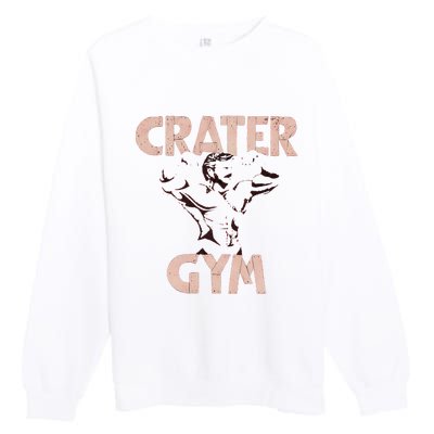 Funny Vintage Crater Gym Premium Crewneck Sweatshirt