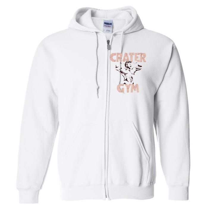 Funny Vintage Crater Gym Full Zip Hoodie