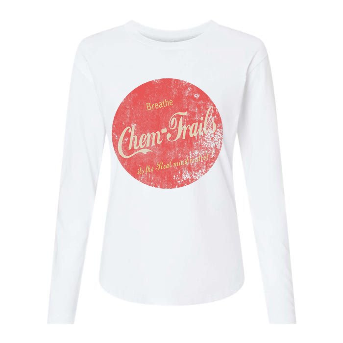 Funny Vintage Chemtrails Cola Aviation Pilots Womens Cotton Relaxed Long Sleeve T-Shirt