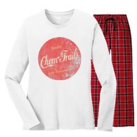 Funny Vintage Chemtrails Cola Aviation Pilots Women's Long Sleeve Flannel Pajama Set 