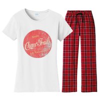 Funny Vintage Chemtrails Cola Aviation Pilots Women's Flannel Pajama Set