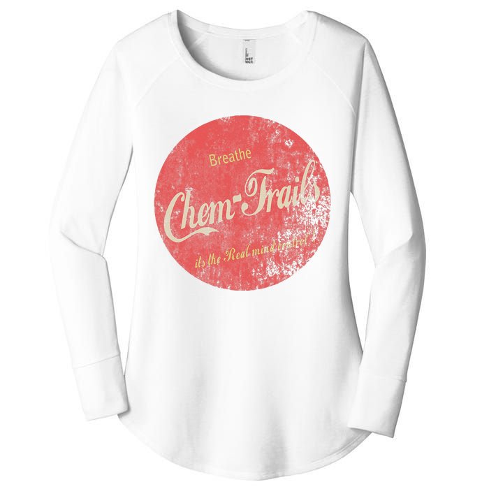 Funny Vintage Chemtrails Cola Aviation Pilots Women's Perfect Tri Tunic Long Sleeve Shirt