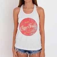 Funny Vintage Chemtrails Cola Aviation Pilots Women's Knotted Racerback Tank