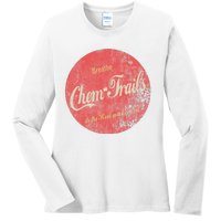 Funny Vintage Chemtrails Cola Aviation Pilots Ladies Long Sleeve Shirt