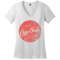 Funny Vintage Chemtrails Cola Aviation Pilots Women's V-Neck T-Shirt