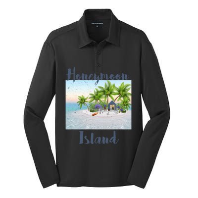 Florida Vacation Cottage House Honeymoon Island Beach Meaningful Gift Silk Touch Performance Long Sleeve Polo