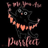 Funny Valentine Cat To Me You Are Purrfect Performance Shirt
