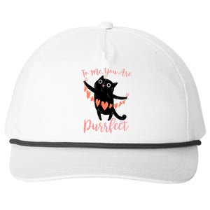 Funny Valentine Cat To Me You Are Purrfect Snapback Five-Panel Rope Hat