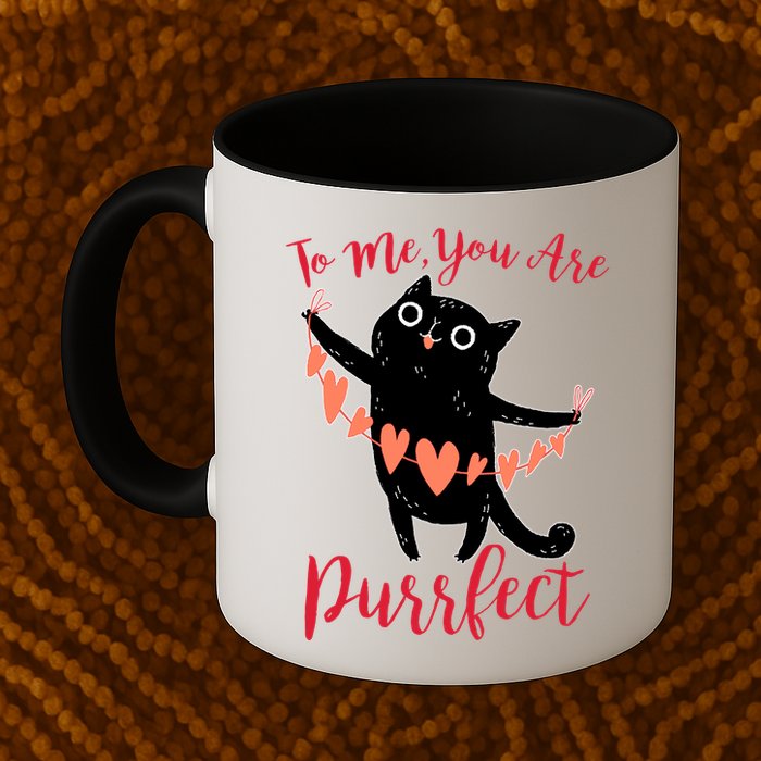 Funny Valentine Cat To Me You Are Purrfect Mug