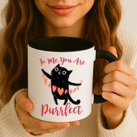 Funny Valentine Cat To Me You Are Purrfect Mug