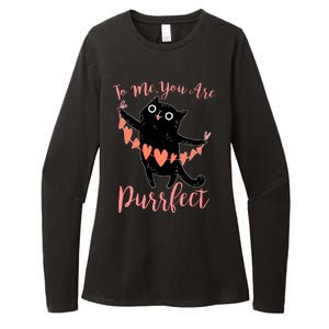 Funny Valentine Cat To Me You Are Purrfect Womens CVC Long Sleeve Shirt