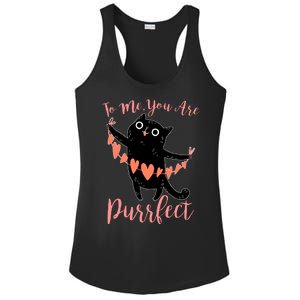 Funny Valentine Cat To Me You Are Purrfect Ladies PosiCharge Competitor Racerback Tank