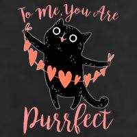 Funny Valentine Cat To Me You Are Purrfect Golf Towel