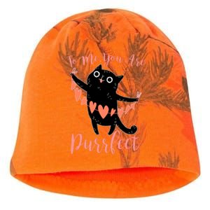 Funny Valentine Cat To Me You Are Purrfect Kati - Camo Knit Beanie